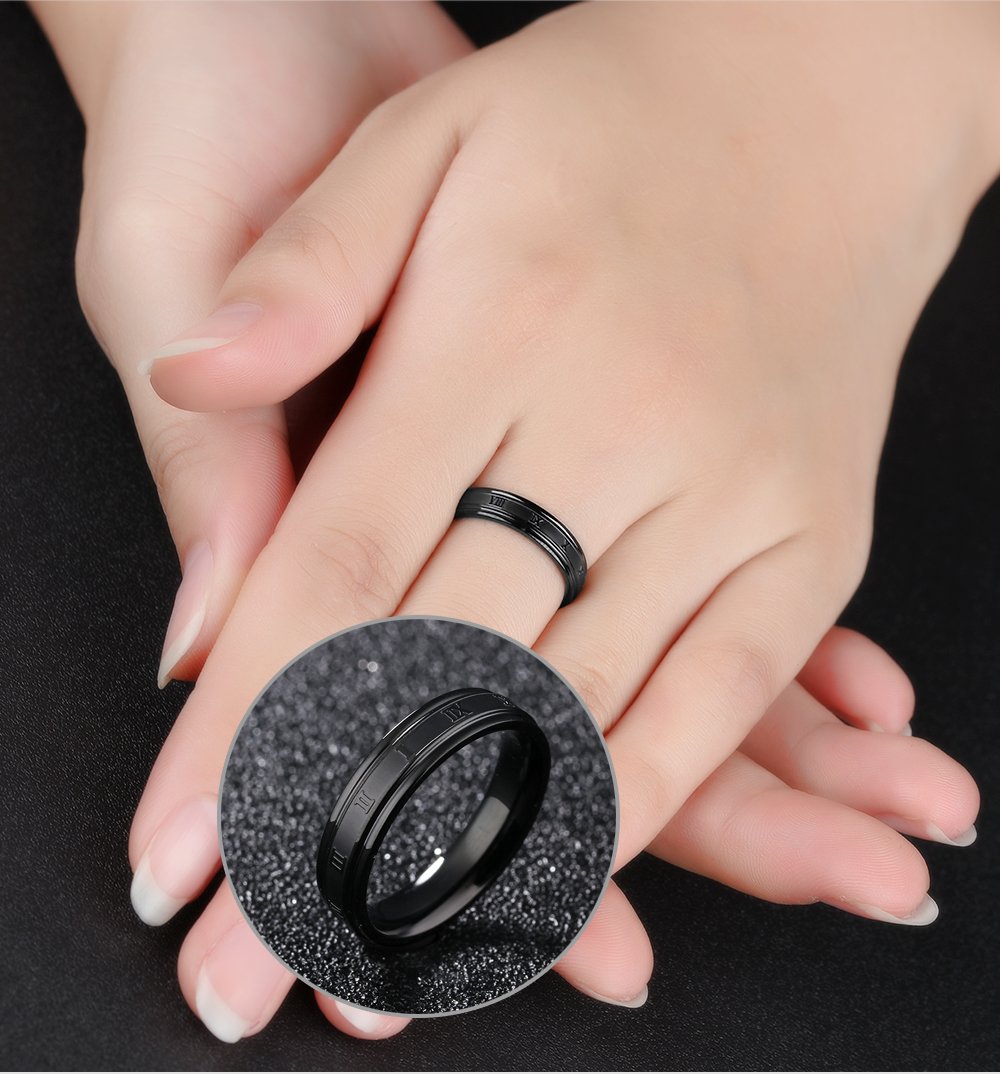2 In 1 Womens Vintage Black Ring Diamond Engagement Wedding Band Ring Set  Ring Set for Women Size 8 Anime Rings for Men Multiple Finger Rings for Women  Rings for Teen Girls